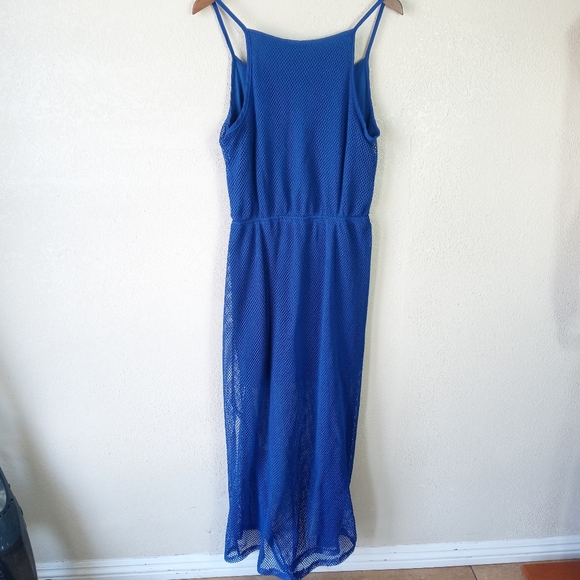 5 for $25❤ Maxi Fish Net Dress Royal Blue - Picture 2 of 3